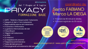 PRIVACY – CORSO BASE – 9 GIUGNO – 7 LUGLIO 2024